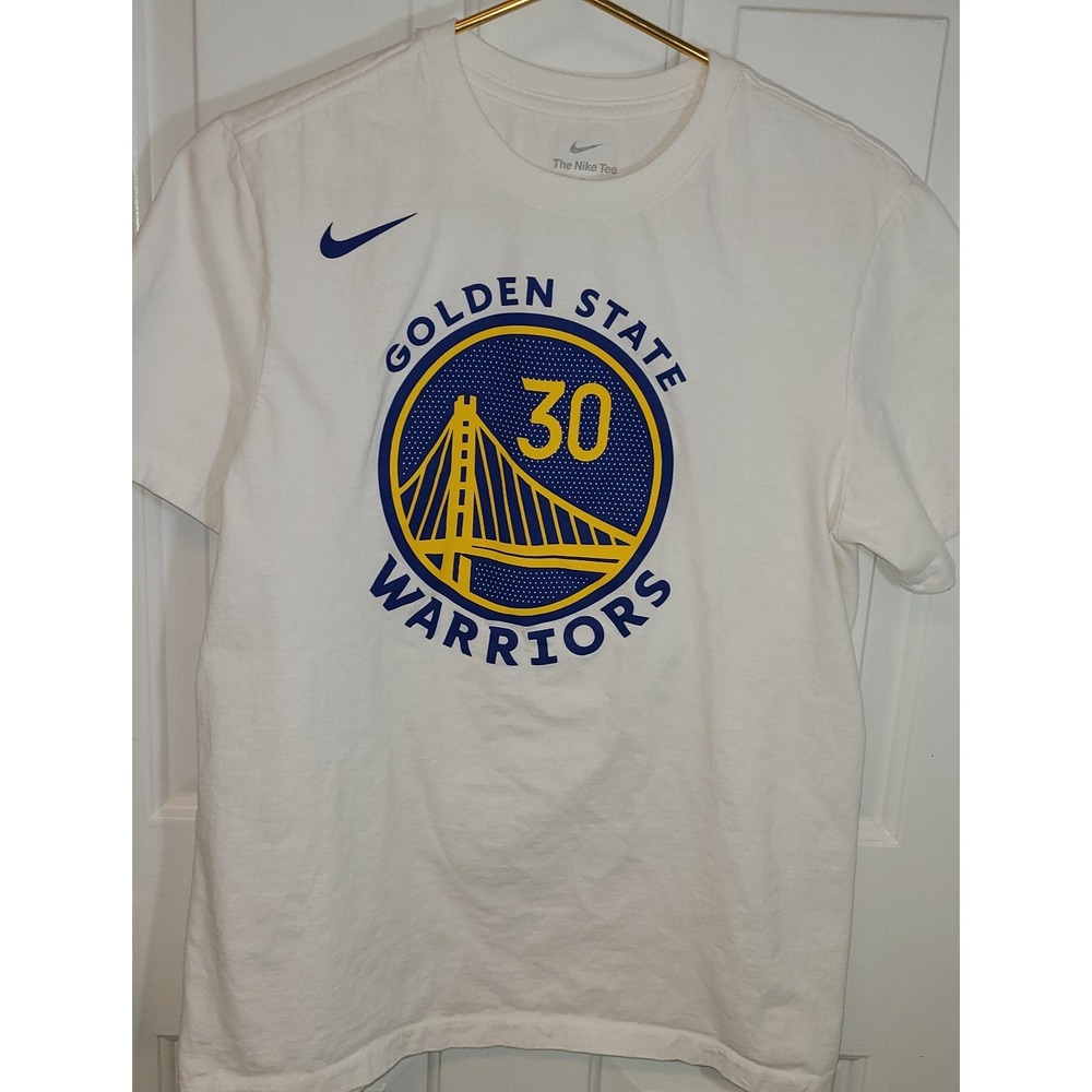 Nike Golden State Warriors Stephen Curry 30 Jersey T Shirt Men's Med NBA White
